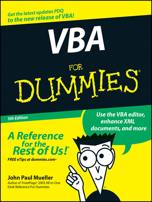 Title details for VBA For Dummies by John Paul Mueller - Wait list